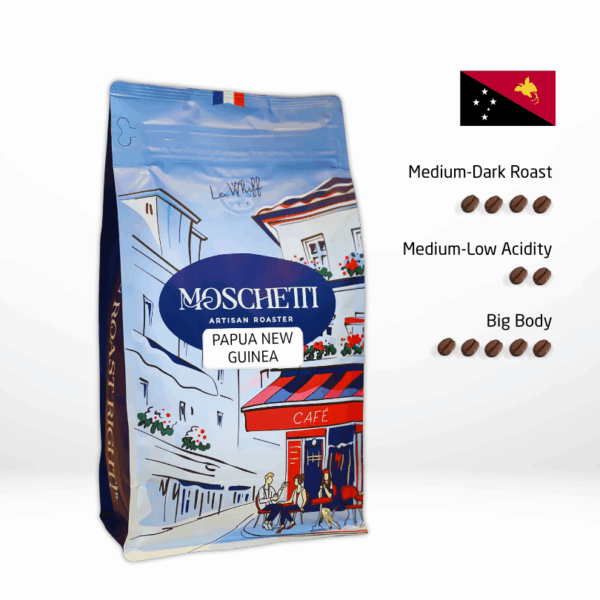 Moschetti Coffee Bag.Papua new guinea